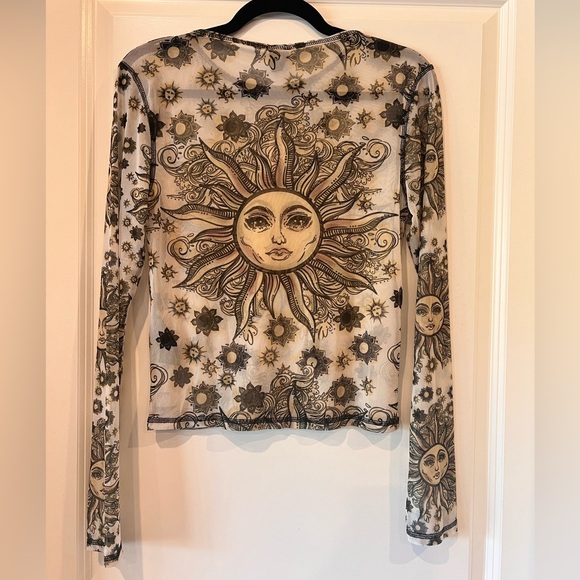 NWT Urban Outfitters “Celestial Sun” Sheer Top - Size XL - Picture 2 of 3